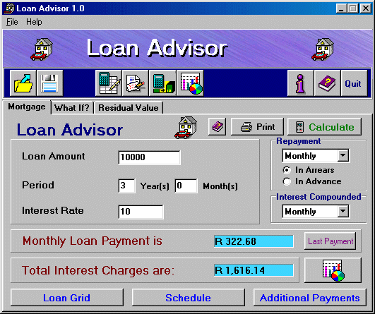 Loan Advisor Screenshot